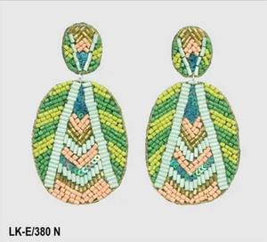 Pendientes de Resina Bordada Hechos a Mano, Joyería de Moda de Acero Inoxidable para Mujeres y Niñas, Estilo Clásico para Bodas, Alta Calidad - Product Image 4
