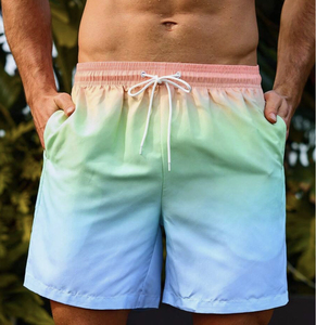 Fashionable <b>Mens</b> Board Shorts with Custom Print and Quick Dry Performance OEM Beach Swim <b>Trunks</b> with Adjustable Waist - Product Image 1