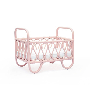 Adorable berceau pour poupée fait main, accessoires pour poupée, berceau pour nouveau-né, lit bébé moderne pour bébé - Product Image 4