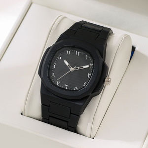 Reloj de Pulsera Casual para Hombre con Esfera Árabe, Reloj de Cuarzo Negro de Lujo para Hombre, Montre Arabe Pour Homme - Product Image 1