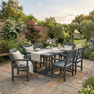 Ensemble de chaises de salle à manger en bois imperméables écologiques modernes pour l'extérieur - Product Image 1