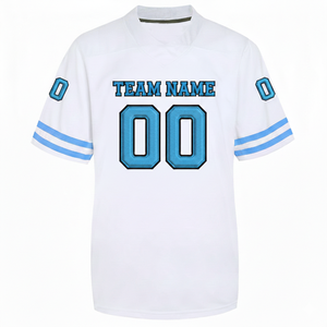 เสื้อฟุตบอลอเมริกันแบบ 7V7 สำหรับผู้ใหญ่ แบบสั่งทำพิเศษ ชุดทีมพร้อมปักชื่อ คอวี ผ้าตาข่ายระบายอากาศ ซับเหงื่อได้ดี เหมาะสำหรับทุกเพศ - Product Image 1