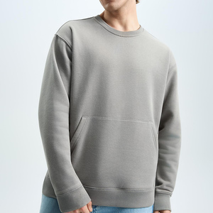 Custom Sweatshirt For <b>Men</b> Crew Neck Drop Shoulder <b>Pullover</b> Streetwear High Quality Unique Design Basic Cotton Blended - Product Image 3