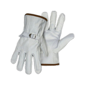 Gants de travail en cuir de mouton pour l'hiver avec sangle réglable, certifiés EN420, imperméables, respirants, unisexes pour une utilisation en extérieur - Product Image 1