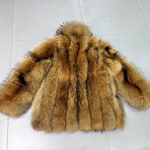 <b>Long</b> Thick Fur Pelt Collar Coat Classy Animal Outdoor Clothing Dyed Genuine Fox Fur <b>Jackets</b> for <b>Men</b> Winter - Product Image 1