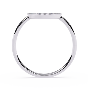 Anillo de Diamantes de Luna Creciente en Oro Blanco para Mujer, Corte Brillante Redondo, Diamante Natural Certificado por GIA, Color D, Joyería Minimalista de Compromiso - Product Image 4