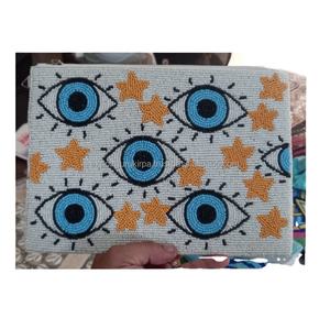 Nouvelle pochette perlée faite à la main pour femmes sac de soirée en toile à la mode de Guru Kirpa Export House - Product Image 6