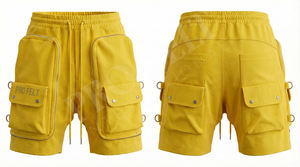 Streetwear personnalisé, mode vintage tendance, design de logo de marque propre, impression en relief, coton doux, grandes poches cargo - Product Image 6