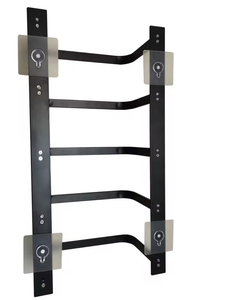 OEM/ODM Vietnam Modern Matt Black Towel Rack – 5-Layer Self Adhesive Bathroom Storage <b>Shelf</b> Organizer - Product Image 4