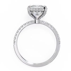 Impresionante Anillo de Oro Sólido con Diamante Sintético de Corte Radiante de Dos Quilates, Elegante Joyería Fina Unisex, Regalo para Compromiso o Boda - Product Image 6