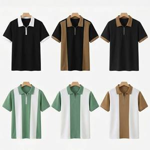 Polo zippé pour homme, mode 2026, dernier polo tendance, viral TikTok, vente chaude, fabricant de polos Bangladesh - Product Image 1