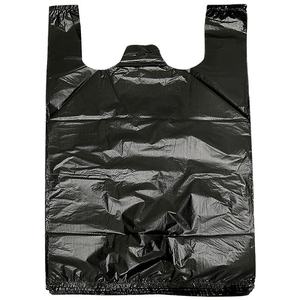 Hot Sale High-Quality Black PE <b>Plastic</b> Trash Bags for Garbage Matte T-Shirt Style Packaging Bag at Affordable Prices - Product Image 1