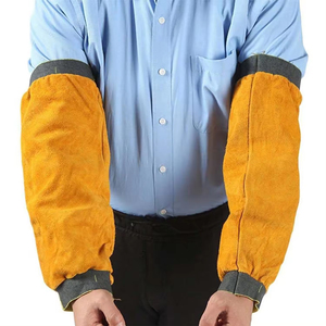Mangas de cuero para soldar, resistentes, para protección de brazos, con forro de algodón de 7 oz, antideslizantes - Product Image 2