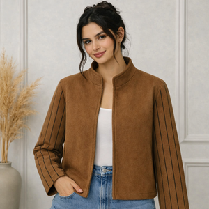 Velvet <b>Quilted</b> Reversible Windproof Bomber <b>Jacket</b> Floral Suzani Style Bohemian Breathable Wool Logo Embellished Autumn/Winter - Product Image 1