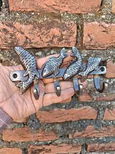 Antique Style Metal Fish Theme <b>Wall</b> Decor Coastal Style Fish Shaped <b>Clothes</b> Hanging Hooks for Towels Bags Coats Hardware - Product Image 3