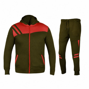 Custom Men's Winter 2 in 1 Solid Casual Breathable Windbreaker <b>Zip</b> Jacket Jogger Sweatpants Training Sportswear Set - Product Image 5
