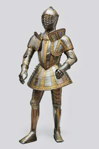 Équipement de protection en métal de style historique à étiquette privée, entièrement en acier, pour expositions muséales - Product Image 5