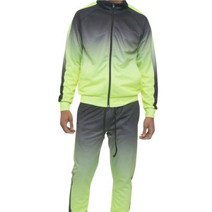 Conjunto Deportivo Sublimado con Degradado Negro Obsidiana Neón Lima Premium para Hombre |   Chaqueta Deportiva Sólida de Maternidad y Pantalones Jogger |   Gimnasio - Product Image 5