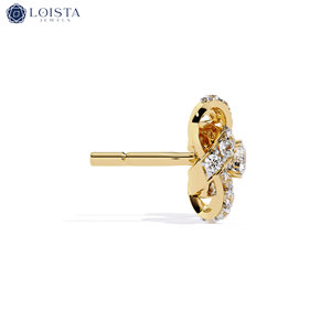 Boucles d'oreilles en diamant de laboratoire rond taille brillant avec certification IGI pour bijoux de luxe pour femmes avec diamants créés en laboratoire - Product Image 3