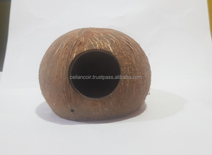 Noix de coco respirante écologique et sans danger pour les animaux de compagnie, ajout de terrarium à trois quarts de coquille pour les hamsters, les reptiles et les grenouilles pour se cacher - Product Image 4