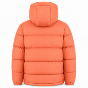 Veste matelassée personnalisée avec broderie de logo, capuche isolée, coque en polyester, poignets élastiques, grandes poches à rabat, veste décontractée d'hiver - Product Image 3