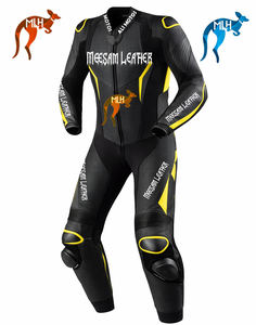 Traje de cuero para motociclismo, traje de cuero resistente para motociclismo, hecho en Pakistán, ropa para motociclismo, traje de carreras Kangaroo, calidad premium. - Product Image 1