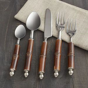 Premium Quality Stainless Steel Cutlery Set With Wooden Handle For Modern <b>Kitchen</b> Restaurant And Home Use - Product Image 6
