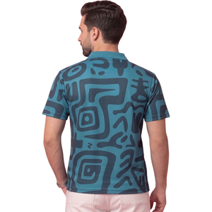 Polo à manches courtes pour homme, uni, style européen et américain, haut de gamme, t-shirt de golf, tricoté, été, coupe ajustée, rayé, décontracté - Product Image 3