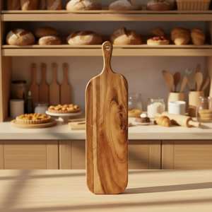 MN EXPORTS Planche à découper rectangulaire en bois d'acacia naturel, planche à découper professionnelle pour la cuisine, durable, passe au lave-vaisselle, fabriquée à la main - Product Image 1