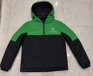 Custom Men's <b>Waterproof</b> Hooded Puffer <b>Jacket</b> Winter Windproof Insulated Outdoor Thermal Coat Green Black Full Zip <b>Parka</b> OEM ODM - Product Image 6
