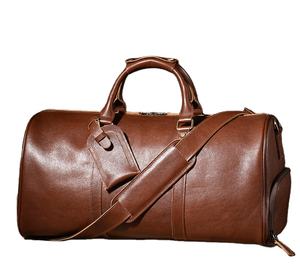 Custom 20inch Genuine <b>Leather</b> Duffle <b>Bag</b> Classic Vintage <b>Weekender</b> Overnight Travel <b>Bag</b> for <b>Men</b> - Product Image 1