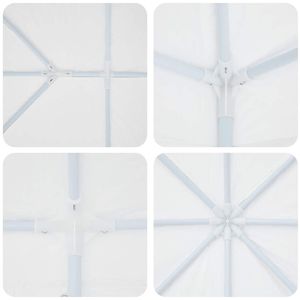 Carpa Blanca para Bodas y Fiestas de 236.22 x 157.48 x 104.72 Pulgadas, Carpa Elegante de Polietileno para Ocasiones Especiales - Product Image 6