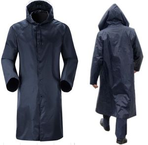 Unisex Navy Eco-Friendly Quick Dry Windproof <b>Rain</b> Suit Hooded <b>Jacket</b> and Pants Set Waterproof Outdoor Wear Adult Size - Product Image 2