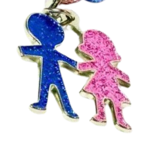 Pulsera de Cristal con Dijes de Niño y Niña, Pulsera Elástica con Cuentas, Joyería de Moda, Regalo para Mujer, Uso Diario - Product Image 2