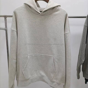 Sudadera con Capucha de Lujo Personalizada, 3D, de Silicona, con Cierre, Color Avena Claro/Avena Oscuro, Elástica, Holgada, con Letras, para Invierno - Product Image 2