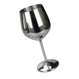 Copas de Vino de Acero Inoxidable de Diseño Moderno y Sostenible, con Soporte Metálico, Capacidad de 301-400 ml, Modelo ND-009, Precios Económicos al por Mayor - Product Image 1