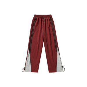 กางเกงขายส่งผู้ชาย ผ้าไนลอน กางเกงวอร์มไนลอนกันลมแบบสั่งทำ กางเกงแทรคไนลอนลายแถบข้างแบบต่อผ้า กางเกงขายาวผู้ชาย - Product Image 3