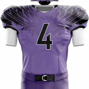 ชุดยูนิฟอร์มอเมริกันฟุตบอล OEM 2025 คุณภาพสูง ผลิตตามสั่ง ระบายอากาศได้ดี แห้งเร็ว มีไซส์ใหญ่ ออกแบบได้ตามต้องการ พิมพ์ลายแบบ Sublimation สำหรับทีม - Product Image 3