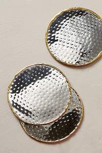 Amazing Design Brass Coaster Stainless Steel Coaster Place Mats <b>Dining</b> Mats Metal Engraving Coaster at vey good price - Product Image 3