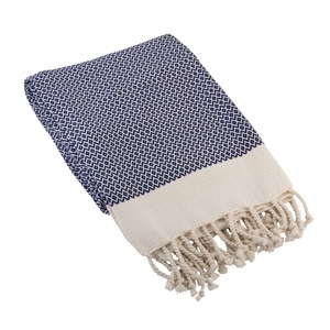 Serviette de Bain Rectangulaire 100% Coton Gaufré à Carreaux, Douce et Moelleuse avec Franges, Compressée, Usage Domestique, Lavable en Machine, Séchage Rapide, Écologique - Product Image 1