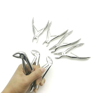Ensemble de forceps d'extraction dentaire, couleur arc-en-ciel, poignée moletée, instruments chirurgicaux manuels, classe I - Product Image 6