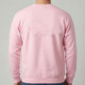 Sweat-shirt rose en molleton 100 % coton de haute qualité, personnalisable avec logo, coupe oversize unisexe, col rond, épais - Product Image 4