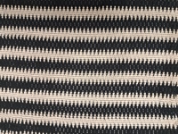 Tissu en crochet noir et blanc en gros, motif chevron rayé horizontal épais pour vêtements et articles d'ameublement