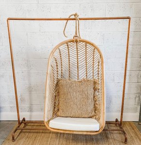 Top selling natural rattan <b>swing</b> chair for indoor outdoor comfortable seating hanging chairs - Product Image 5