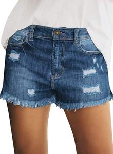 Premium Women <b>Denim</b> Shorts <b>Stretch</b> Cotton High Waist Jean Shorts Custom OEM ODM Clothing Supplier Wholesale Factory Women <b>Denim</b> - Product Image 5