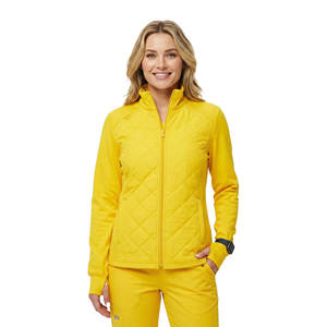 Chaqueta Sanitaria Acolchada Moderna con Diseño de Diamantes, Ajuste Delgado, Uniforme Médico para Enfermeras y Doctores, Chaquetas Sanitarias de Forro Polar de Peso Medio - Product Image 1