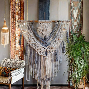 Macramé de ganchillo para colgar en la pared, decoración de lujo para el hogar, Diwali, imagen festiva, arte de pared - Product Image 6