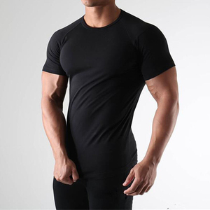 <b>Mens</b> Athletic Compression <b>Shirt</b> 230 GSM Polyester Spandex <b>Stretch</b> Gym Training Quick Dry Performance Knitted Polyester Slim Fit - Product Image 2