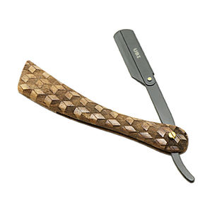 Lame de rasoir à bord unique avec manche en bois UBI, lames interchangeables pour le rasage de la barbe, acier à haute teneur en carbone, noir - Product Image 2