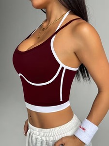 Soutien-gorge de sport long à maintien élevé |   Débardeur de yoga à bretelles croisées |   Vêtements de sport élastiques et compressifs pour femmes, service OEM - Product Image 4